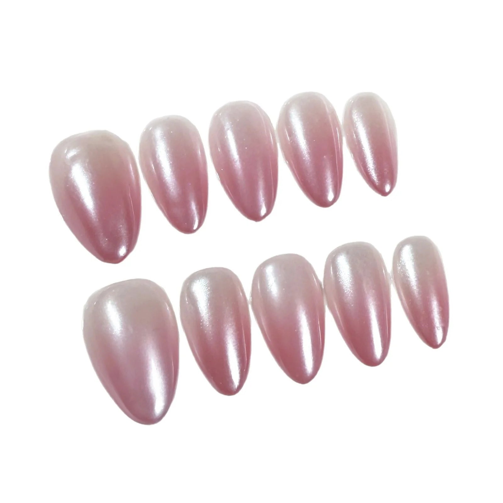 Handmade press on nails pure desire small fresh short nail patch simple aurora nail almond